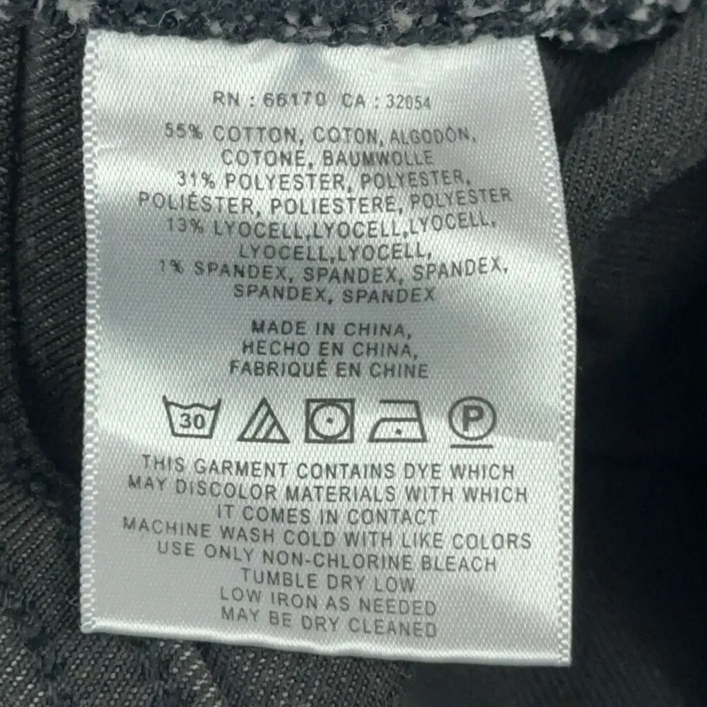 Pilcro and the Letterpress Anthropologie Mid-Rise Skinny Jean Faded Black 29X28